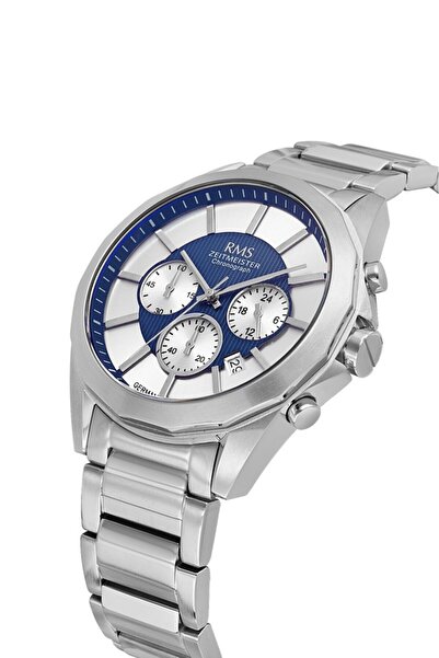 RMS Zeitmeister Rms.1.Ag1577.03 Functions Active Chronograph Crystal Glass Metallic Color Men's Wristwatch