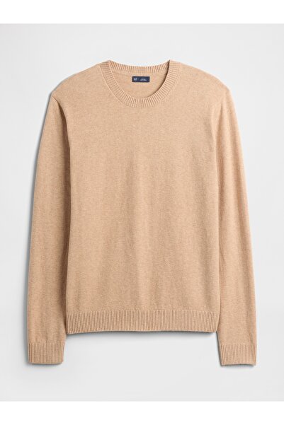 GAP Erkek Bej CashSoft Crew Kazak