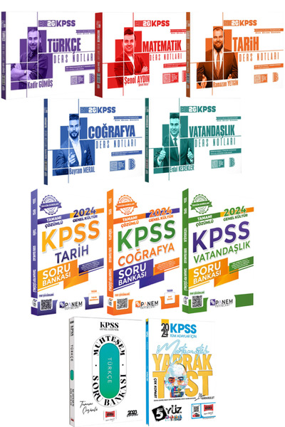 Yargı Yayınları Benim Hocam 2026 KPSS Ders Notları Seti+ Panem Yargı KPSS Sor...