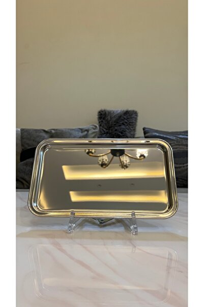 Palaces Single rectangular serving trays, 4 sizes, silver nickel