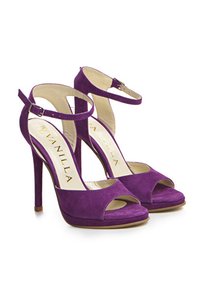 Vanilla Days Sandale Sicily Suede Stiletto - Violet, Piele Naturală, Toc de 12 cm
