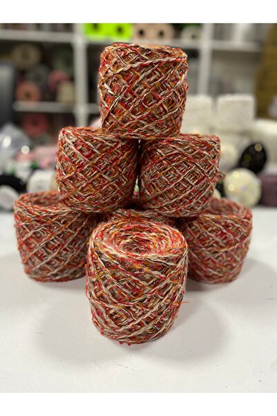 göçer El örgü ipliği Buklet akrilik çok renkli ve simli özel tasarım görselin tamamı net 690 gram