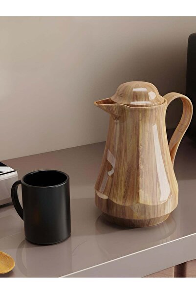 REFAN Dallah with Elegant Wooden Design - 1 L