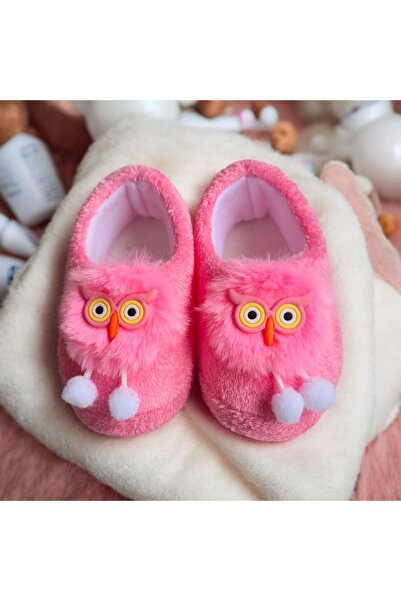 Burcumay Παπούτσια για κορίτσια με φιγούρες ζώων ροζ χειμωνιάτικα μαλακά βελο...
