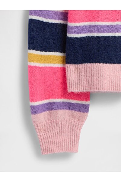 GAP Kız Çocuk Çok Renkli Relaxed Intarsia Kazak