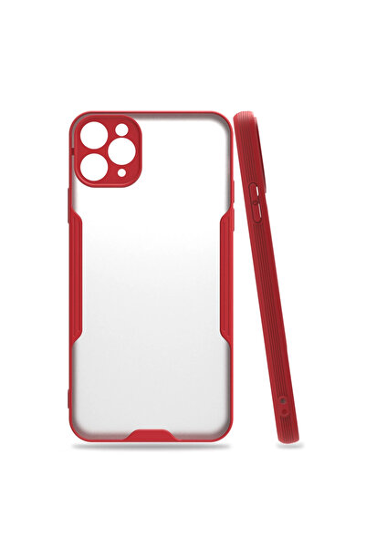 Najmaddin حافظة آيفون 11 برو ماكس بلاتينيوم سيليكون - أحمر