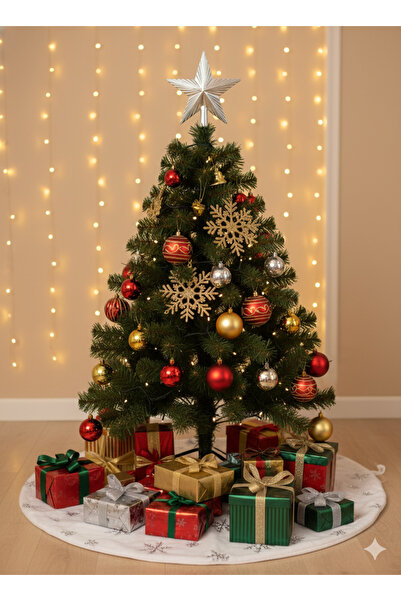 DODOMAR غطاء شجرة عيد الميلاد بطول 90 سم، غطاء فاخر لأسفل الشجرة من القطيفة ب...