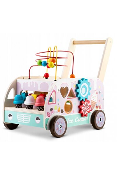 Ricokids Premergător din lemn - Magazin de înghețată cu diverse activități, 48 x 27,5 x 40,5 cm, RK-873