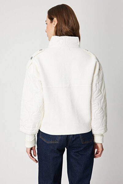 ON Quilted Detailed Coat with Flap Pocket