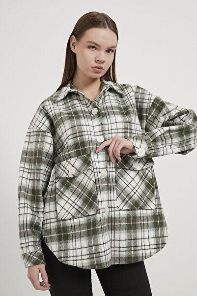 Arma Life Armalife 6671 Pocket Detail Plaid Thick Women's Shirt