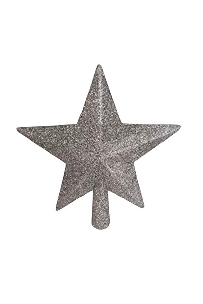 DODOMAR Steaua argintie cu sclipici pentru brad de Crăciun, 15 cm