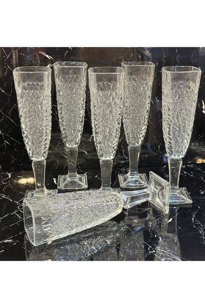 pırıltı home 6-Piece Footed Glass Cup