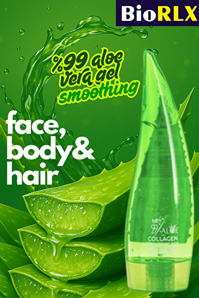 BioRLX %99 Aloe Vera Jeli, Kolajen Ve Hyaluronik Asit 50ml 1+1 HEDİYE(2ADET)