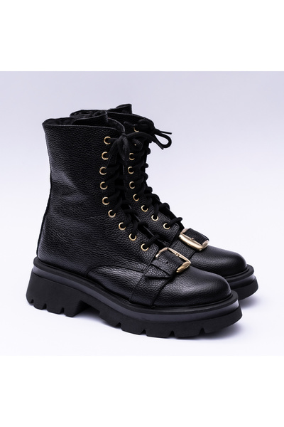 VAGAM Ghete Negre cu Talpa Inalta