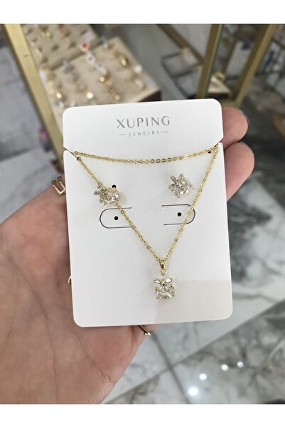 the ASEL İNCİ Xupingx 3-piece stone detailed snowflake model set (non-tarnish...