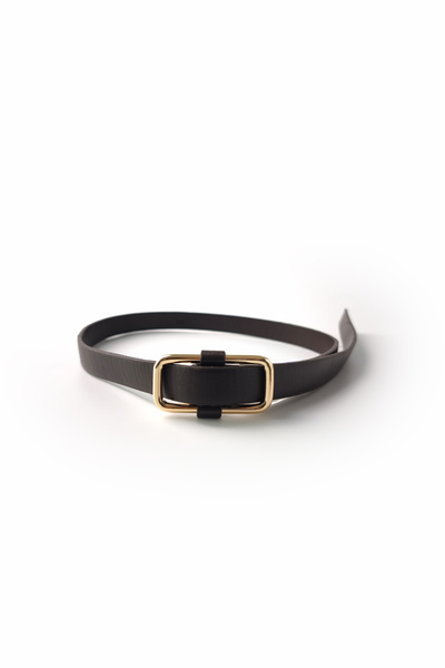 Ecrou Rectangular Buckle Belt Bitter Brown