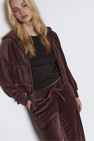 Stradivarius Velvet Jogger Trousers