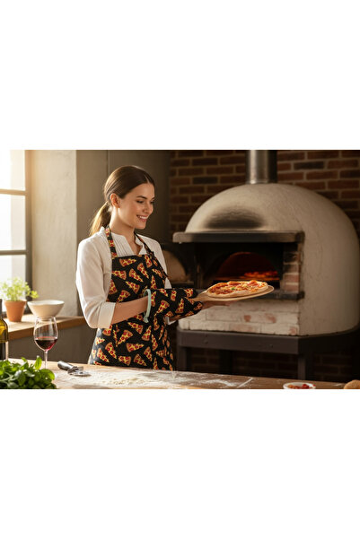 Soft and Baby Set of 2 Pizza Kitchen Apron Oven Gloves, Beer Kitchen Apron Oven Gloves