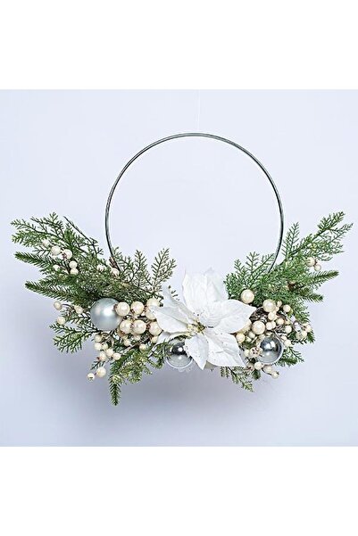 EUROLAMP coroană decorativă H50 cm verde-alb