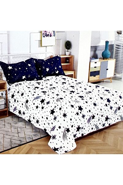 OEM Bed linen for 2 persons, finet cotton, 6 pieces, reversible, navy, SP605