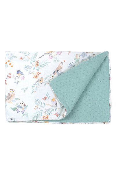 Amy Pătură pentru copii Nature Bamboo cu două fețe, 100x70cm + rucsac cadou c...