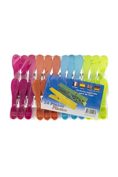 RIF REFCO Set de 24 de cleme de rufe din plastic multicolore