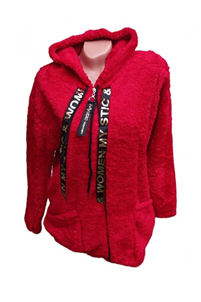 RİSE Cocolino sweatshirt, red, with appliqué on the pockets