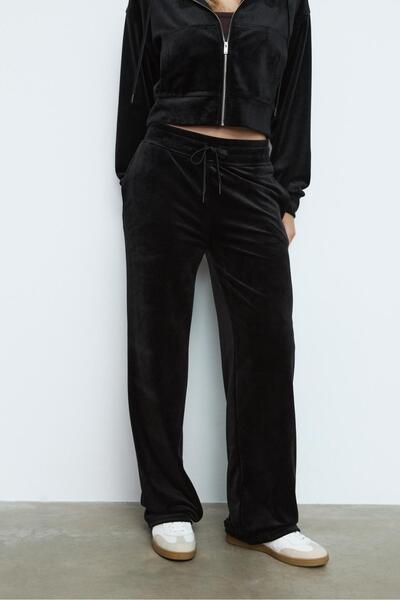 Stradivarius Velvet Jogger Trousers