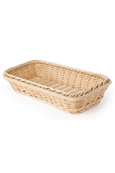 Aps Polyrattan basket GN 1/3, light beige, 32.5 x 17.5 x 7 cm