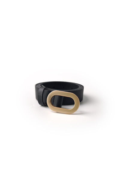 Ecrou Oval Buckle Belt Black
