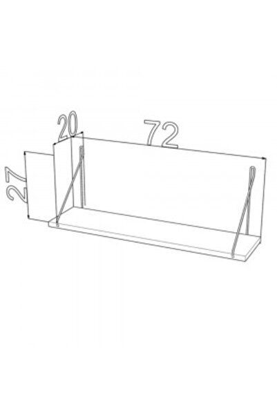 Artenova Palmer wall shelf, MDF, chrome/walnut