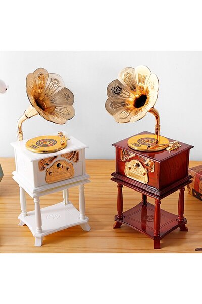 ErCorp Klasik Gramafon Şekilli Müzik Kutusu