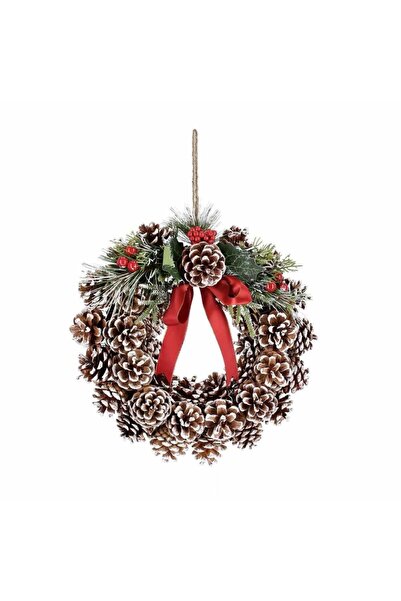 Bizzotto Coroană decorativă H30 cm frunze verzi-maronii