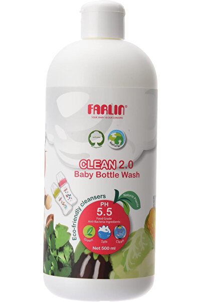 FARLİN Baby Bottle Washing Liquid, 500 ml, Transparent