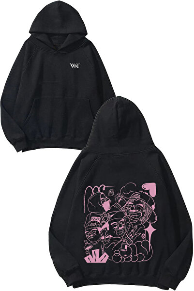 THEWERT Φούτερ Green People Design Σαρωτές Β με τύπωμα Μαύρο Κ με κουκούλα