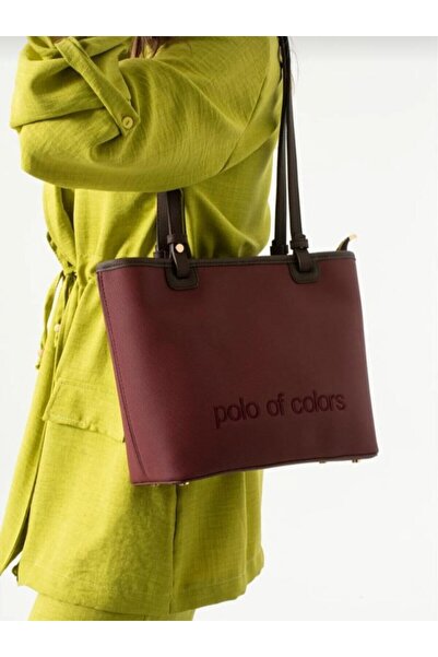 eflanmoda حقيبة كتف نسائية من بولو أوف كولورز مكونة من 5 أقسام مقاس 38x26