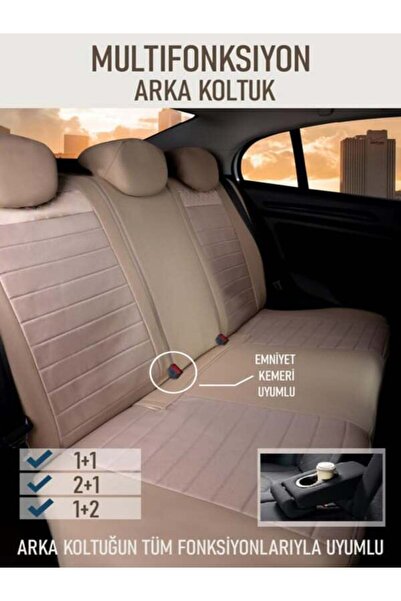 barototuning غطاء مقعد سيارة متوافق مع رينو داستر من سلسلة فيرا، طقم من 5 قطع M-772