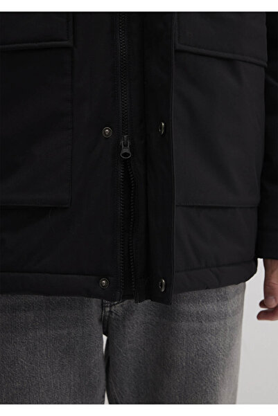 Mavi Hooded Black Men's Coat M0110472-900