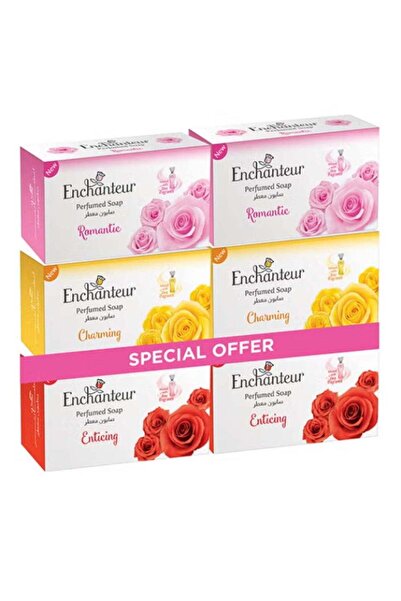 ENCHANTEUR Soap Romantic Charming Enticing 125g Pack of 6