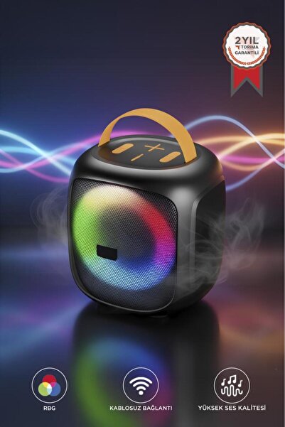 Torima Bluetooth Hoparlör Rgb Işıklı 12W Kablosuz Speaker KTS-2387 Siyah