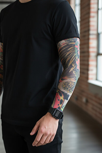 Lavmi Çift Kol Giyilebilir Dövme Kartal Desenler Tattoo Sleeve