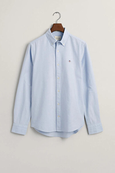 Gant Men's Blue Slim Fit Classic Collar Oxford Shirt