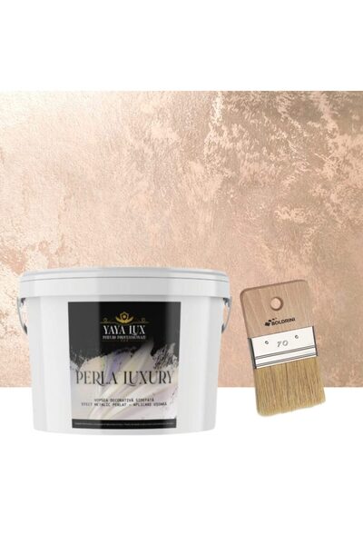 YaYa Color Vopsea decorativa de Lux, Perla Luxury cu Fulgi Perlati, Roz Prafu...