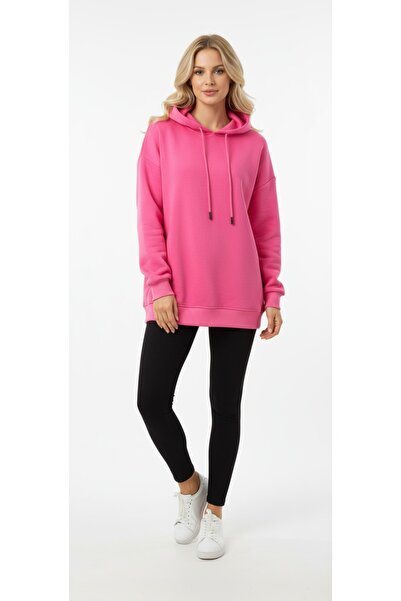 gigigiyim Pink Oversized Three Strings Unisex Sweatshirt
