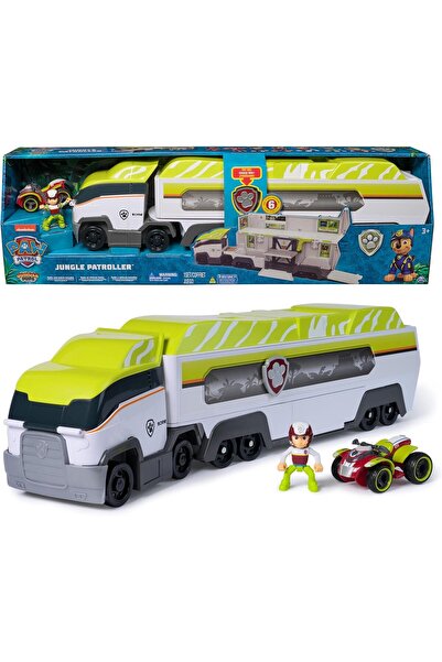 PAW PATROL Jungle Pups Transforming PAW Patroller with Ryder Figure & ATV, Sounds, Vehicle Lift