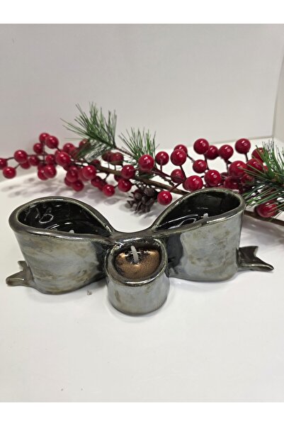 atolye okyanus Dekoratif seramik fiyonk mum