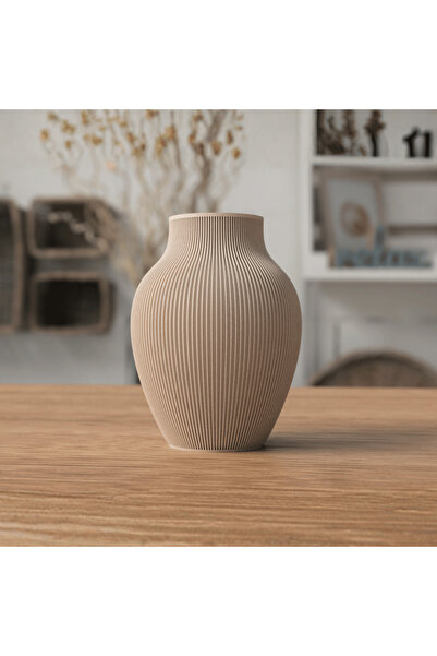 Homentum Rio | Decorative Japandi vase with fine vertical texture and minimal...