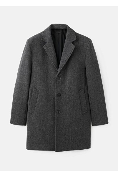 MANGO Man Geri dönüşümlü yünden hafif palto
