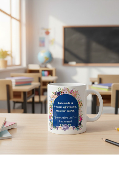 Alaa Butik Online كوب أبيض ليوم المعلم - هدية خاصة للمعلمين