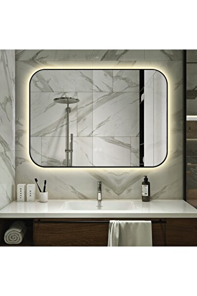 Smack LED Mirror with Touch and Demisting Function – Black Frame, 100x70 cm, Model J187-10070